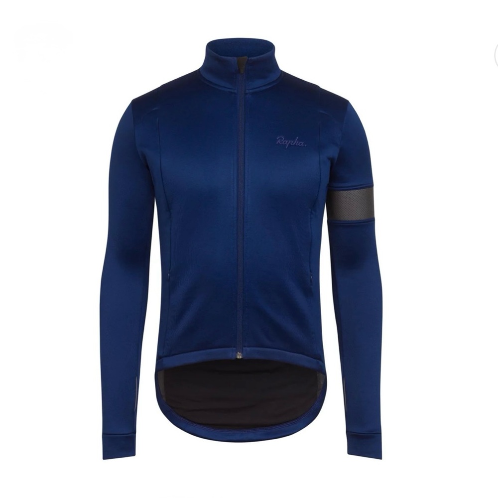 Rapha Men's Classic Winter Jersey Blue Jacket Performance Cycling Activewear M